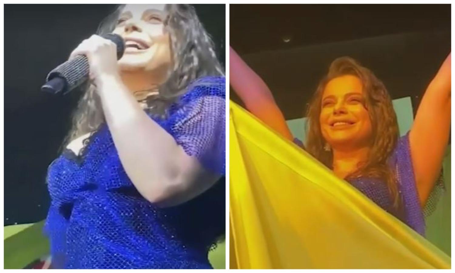 Наташа Королева вышла на сцену в цветах украинского флага