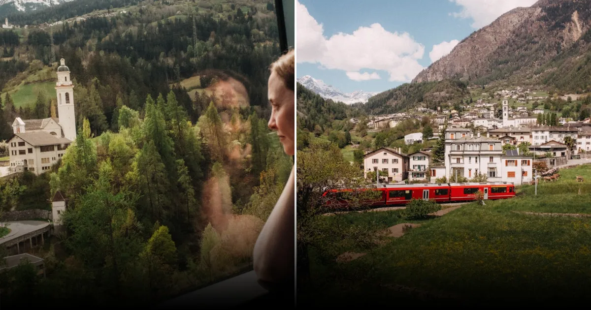 Весеннее путешествие на поезде по швейцарским Альпам: незабываемое приключение Весеннее путешествие на поезде по швейцарским Альпам: незабываемое приключение